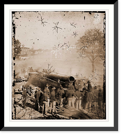 Historic Framed Print, Atlanta Georgia. Shermans men destroying railroad - 2,  17-7/8" x 21-7/8"