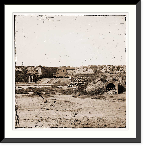 Drewrys Bluff Virginia. Interior of Fort Darling. (Magazines bomb-proof and shot &, Antique Wall Art