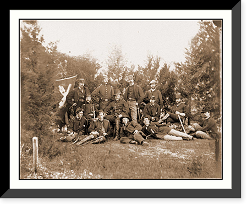 Historic Framed Print, Culpeper Va. Gen Robert O. Tyler and staff of the Artillery Reserve; another view,  17-7/8" x 21-7/8"