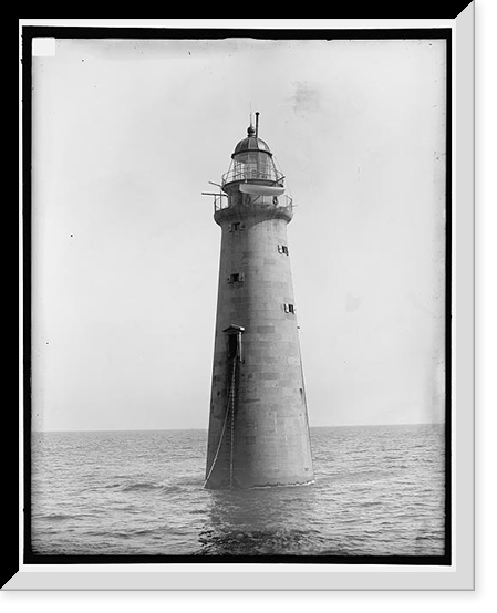 Minot's Ledge Lighthouse, Boston, Mass. - 2, Historic Print