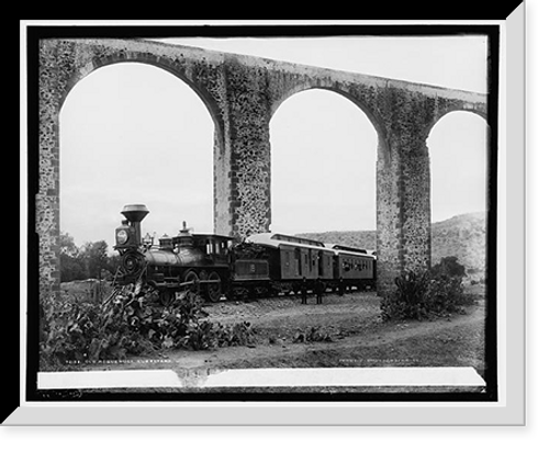 Historic Framed Print, Old Acqueduct, Queretaro,  17-7/8" x 21-7/8"