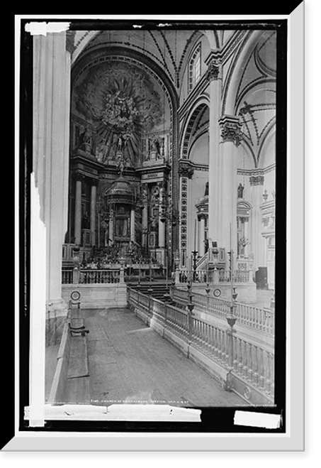 Historic Framed Print, Church of Guadaloupe [i.e. the Cathedral, Mexico City], Mexico,  17-7/8" x 21-7/8"