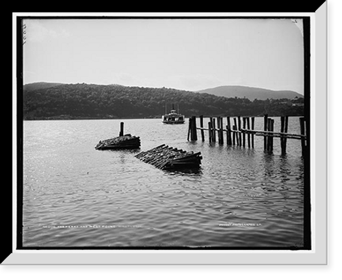 Historic Framed Print, Ferry and West Point,  17-7/8" x 21-7/8"