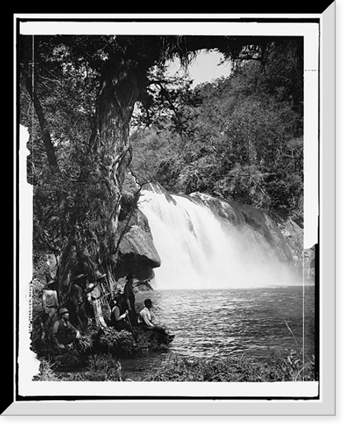 Historic Framed Print, Falls of the Abra (near view), Mexico,  17-7/8" x 21-7/8"