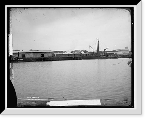 Historic Framed Print, Wharf at Tampico,  17-7/8" x 21-7/8"