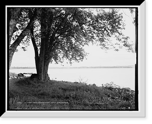 Historic Framed Print, Celeron [i.e. Celoron] from Greenhurst, Lake Chautauqua,  17-7/8" x 21-7/8"