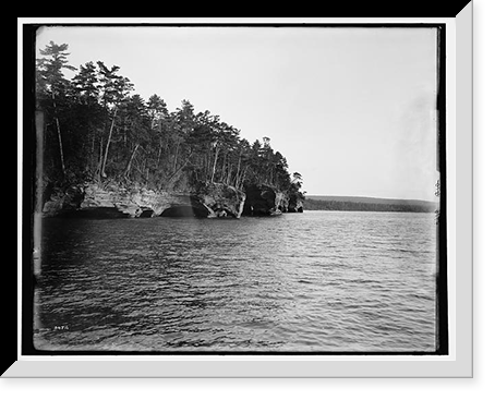 Historic Framed Print, [Apostle Islands, Squaw Bay, Washington Arches],  17-7/8" x 21-7/8"