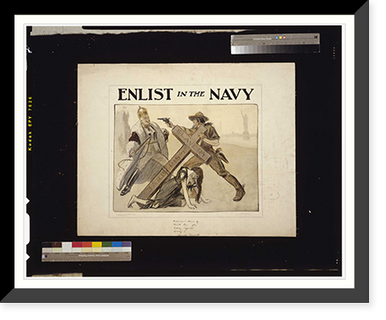 Enlist in the navy. Louis Raemaekers. Classic, Antique Print