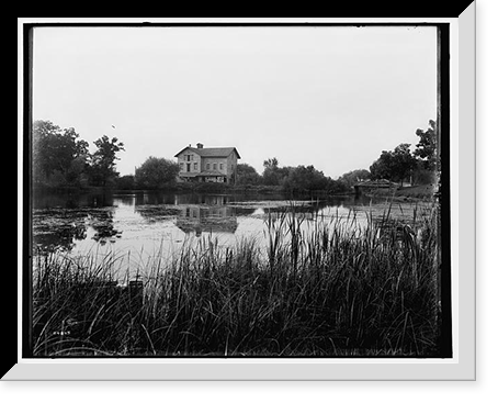 Green Lake, Wis., old mill at railway station, Historic Print