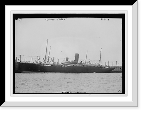 Historic Framed Print, The United States vessel,  17-7/8" x 21-7/8" Historic Framed Print, The United States vessel,  17-7/8" x 21-7/8"