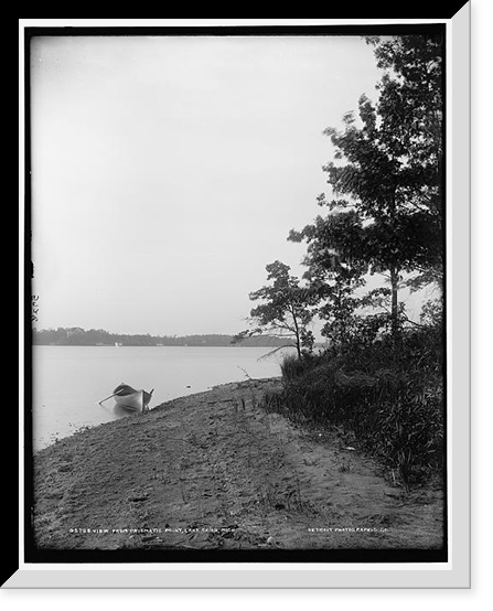 View from Prismatic Point, Lake Orion, Mich. Classic, Antique Wall Art