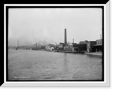 River front, Toledo, Historic Print