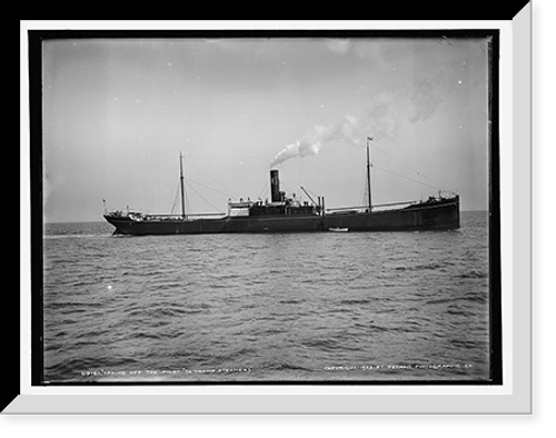 Historic Framed Print, Taking off the pilot (a tramp steamer),  17-7/8" x 21-7/8"