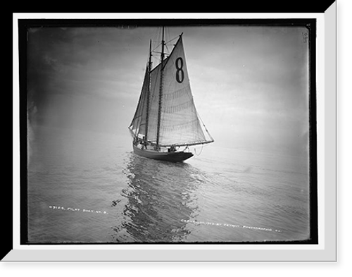 Historic Framed Print, Pilot boat No. 8 - 2,  17-7/8" x 21-7/8"