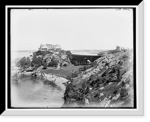 Historic Framed Print, [Newport, R.I., harbor from E.D. Morgan's cottage],  17-7/8" x 21-7/8"