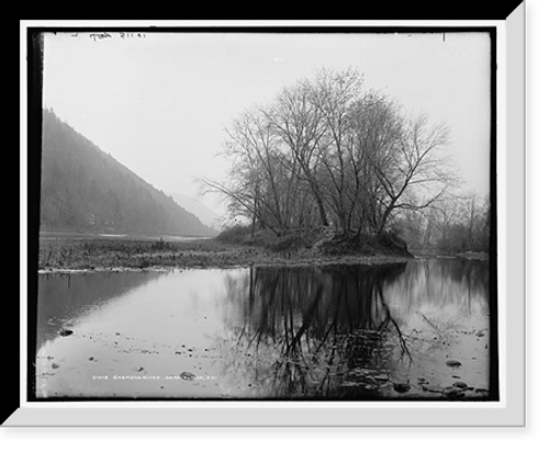 Historic Framed Print, Chemung River near Elmira, N.Y. - 2,  17-7/8" x 21-7/8"