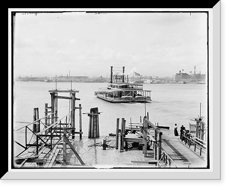 Historic Framed Print, [The City from Algiers, New Orleans, Louisiana] - 5,  17-7/8" x 21-7/8"