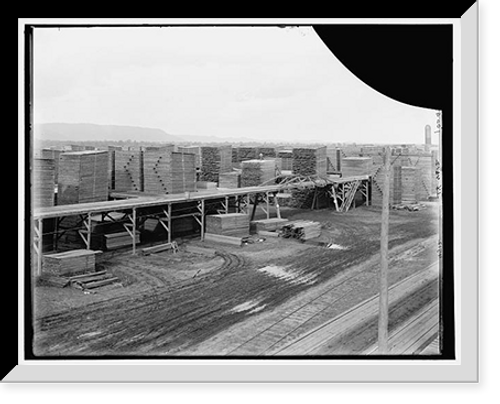 Historic Framed Print, Winona, a sawmill plant - 3,  17-7/8" x 21-7/8"