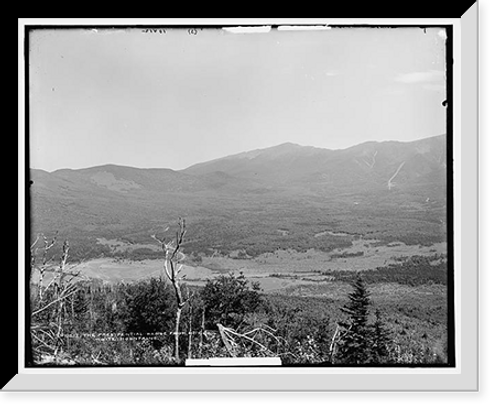 Historic Framed Print, The Presidential Range from Mt. Echo, White Mountains - 3,  17-7/8" x 21-7/8"