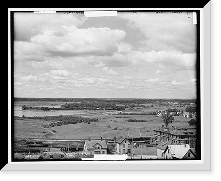 Historic Framed Print, View from western promenade, Portland, Me. - 2,  17-7/8" x 21-7/8"