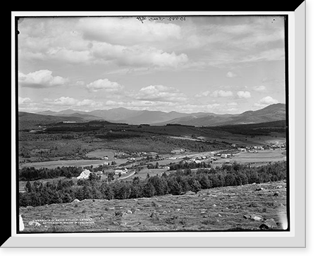 View from Crufts Ledge, Bethlehem, White Mountains - 3 Classic, Antique Print