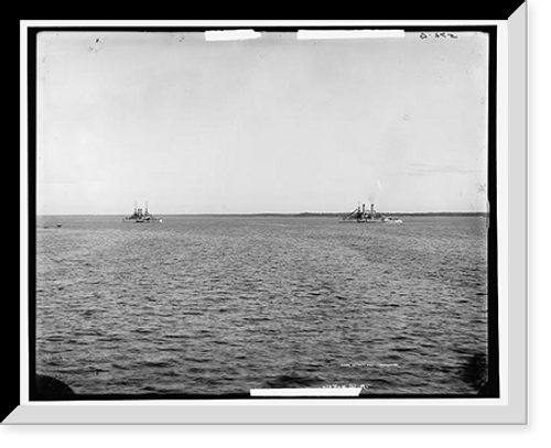 Historic Framed Print, Pensacola harbor,  17-7/8" x 21-7/8"