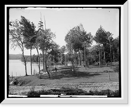 Historic Framed Print, Eagle Bay Hotel, Fulton Chain, Adirondack Mountains - 2,  17-7/8" x 21-7/8"