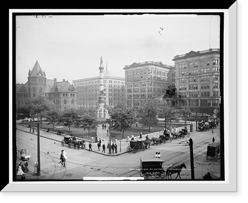Historic Framed Print, Lafayette Square, Buffalo, N.Y.,  17-7/8" x 21-7/8"