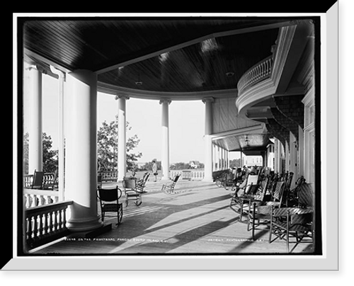Historic Framed Print, On the Frontenac porch, Round Island, N.Y.,  17-7/8" x 21-7/8"