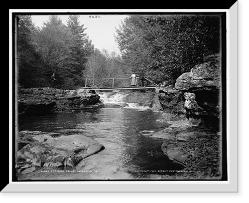 Historic Framed Print, Red Rock Falls, Henryville, Pa.,  17-7/8" x 21-7/8"