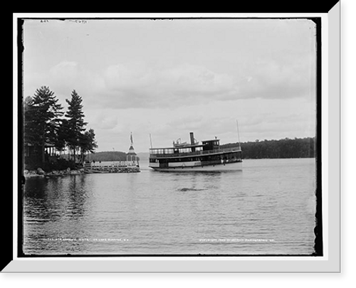 Historic Framed Print, Str. Armenia White on Lake Sunapee, N.H.,  17-7/8" x 21-7/8"