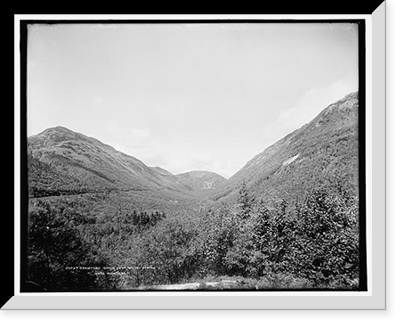 Historic Framed Print, Crawford Notch from Willey Station, White Mountains,  17-7/8" x 21-7/8"