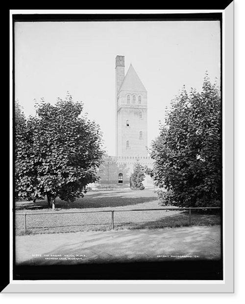 Historic Framed Print, The Engine house, M.M.A., Orchard Lake, Michigan,  17-7/8" x 21-7/8"