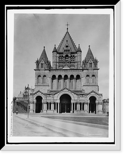 Historic Framed Print, Trinity Church, Boston, Mass. - 2,  17-7/8" x 21-7/8"