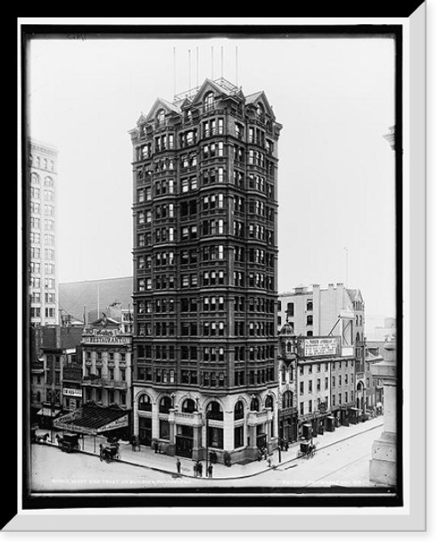 Historic Framed Print, West End Trust Co. Building, Philadelphia,  17-7/8" x 21-7/8"