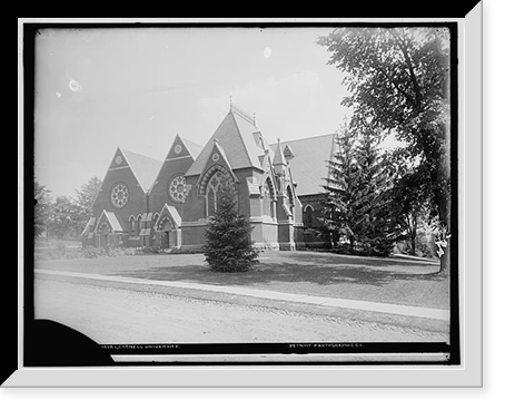 Sage chapel, Cornell University, Vintage Print