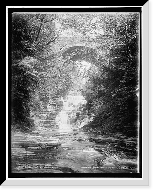 Historic Framed Print, Cascadilla Gorge [i.e. Taughannock Falls], Ithaca, N.Y.,  17-7/8" x 21-7/8"