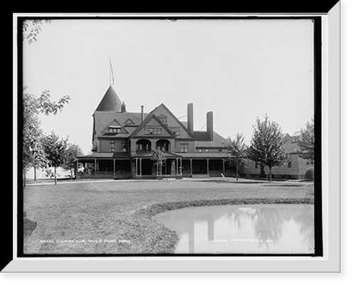 Historic Framed Print, Country club, Grosse Pointe Farms [sic],  17-7/8" x 21-7/8"