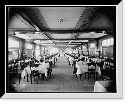 Historic Framed Print, Dining room of the Inn, Charlevoix-the-Beautiful,  17-7/8" x 21-7/8"