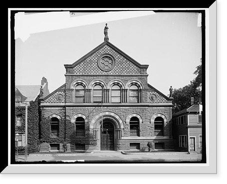 Public library, Portland, Me, Vintage Print