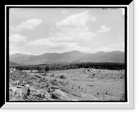 Mount Pleasant golf links, Presidential Range from tee no. 5 - 2, Antique Print