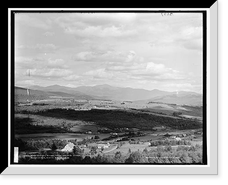 Presidential Range from Cruft's Ledge, Bethlehem, White Mountains, Antique Wall Art