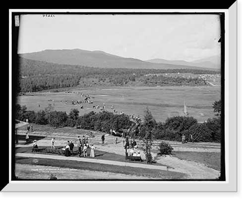 Historic Framed Print, Golf at Mount Pleasant House, White Mountains - 2,  17-7/8" x 21-7/8"