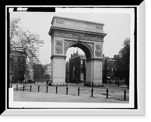 Historic Framed Print, Washington Arch, Washington Square, New York, N.Y.,  17-7/8" x 21-7/8"