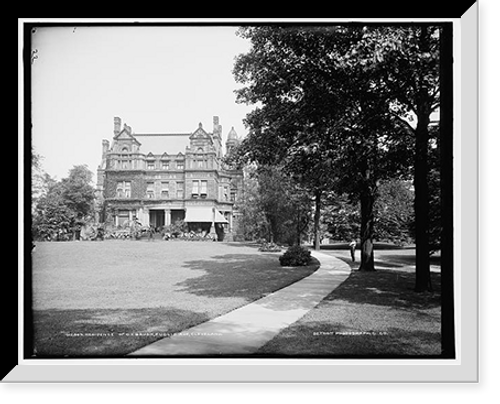 Historic Framed Print, Residence of C.F. Brush, Euclid Ave., Cleveland,  17-7/8" x 21-7/8"