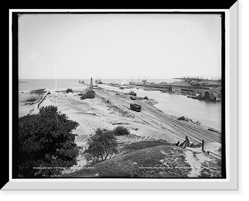 Historic Framed Print, Harbor entrance, Ashtabula, Ohio,  17-7/8" x 21-7/8"