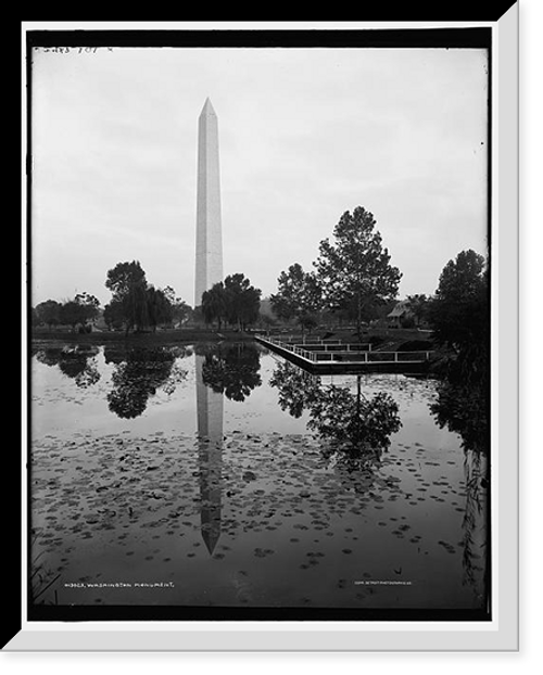 Historic Framed Print, Washington Monument,  17-7/8" x 21-7/8"