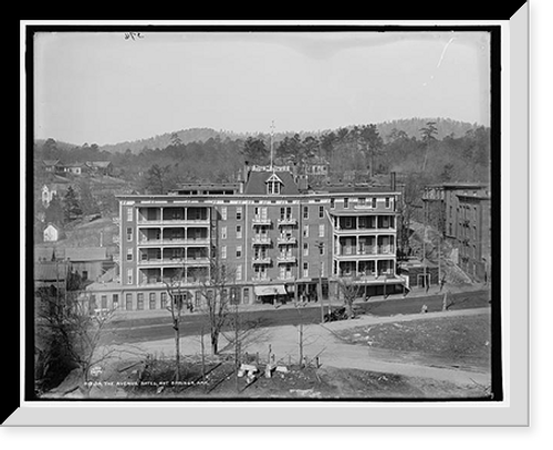 Historic Framed Print, The Avenue Hotel, Hot Springs, Ark.,  17-7/8" x 21-7/8"