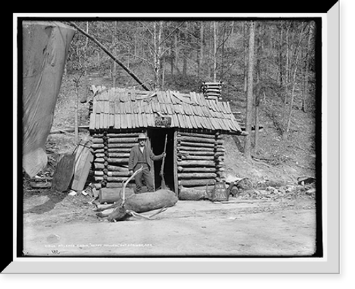 Historic Framed Print, McLeod's cabin, Happy Hollow, Hot Springs, Ark.,  17-7/8" x 21-7/8"
