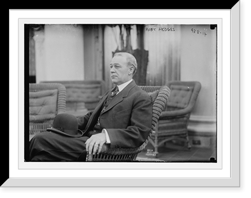 Historic Framed Print, Robt. Hedges of St. Louis seated,  17-7/8" x 21-7/8"